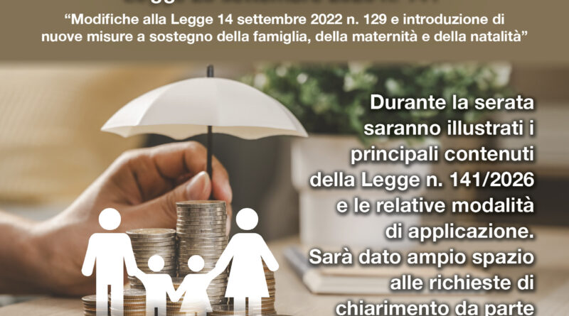 San Marino. Una serata pubblica a Domagnano per illustrare la nuova legge sulla famiglia. Che è appena entrata in vigore