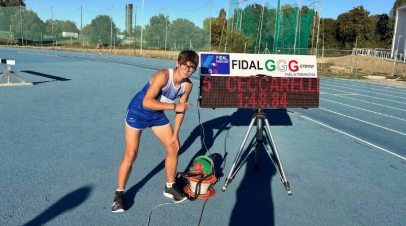 Atletica leggera : Leon Ceccarelli corre il record sui 600m al Campionato regionale Prove Multiple