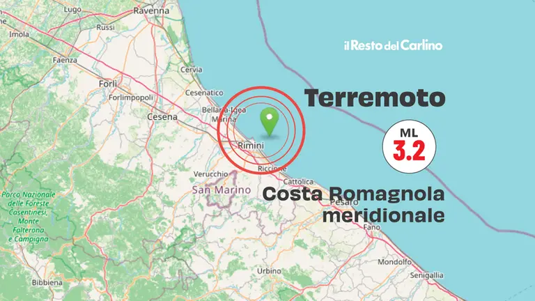 Terremoto al largo di Rimini, scossa di magnitudo 3.2 avvertita anche a San Marino