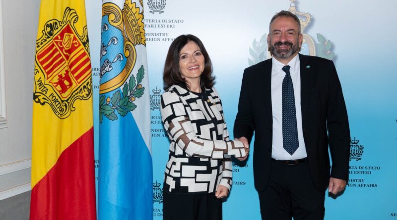 San Marino. Incontro bilaterale tra il Segretario Beccari e la Ministra agli Esteri di Andorra, Imma Tor Faus