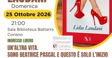 Reading teatrale, domenica, alla biblioteca Battarra di Coriano con la scrittrice Beatrice Pascale