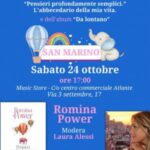 Romina Power al centro Atlante di San Marino per presentare il suo ultimo libro