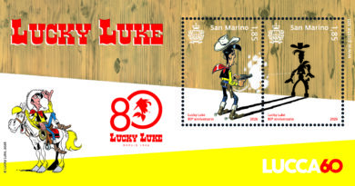 Poste San Marino debutta a Lucca Comics con due francobolli per gli 80 anni di Lucky Luke