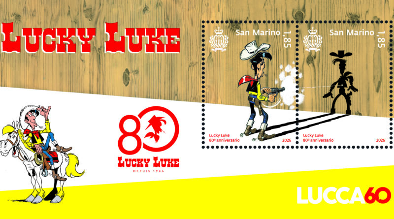 Poste San Marino debutta a Lucca Comics con due francobolli per gli 80 anni di Lucky Luke