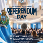 San Marino. I CapiFamiglia organizzano il “REFERENDUM DAY – Dare voce ai cittadini” il 23 ottobre presso la Sala Montelupo (foto notizia)