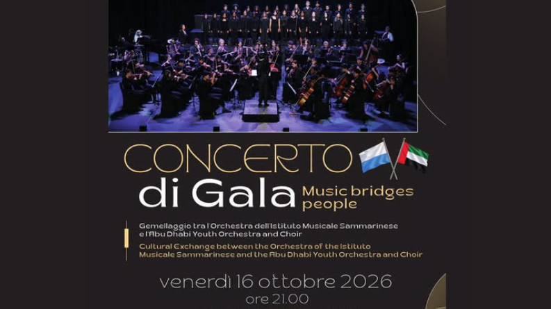 San Marino. Gemellaggio IMS e Abu Dhabi Youth Orchestra and Choir – Concerto di Gala venerdì 16 ottobre