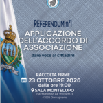 Comitato I CapiFamiglia presenta primo quesito referendario: applicazione Accordo UE San Marino solo dopo entrata in vigore definitiva
