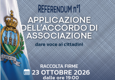 Comitato I CapiFamiglia presenta primo quesito referendario: applicazione Accordo UE San Marino solo dopo entrata in vigore definitiva