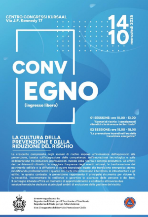 San Marino. La cultura della prevenzione e della riduzione del rischio, il convegno al Kursaal