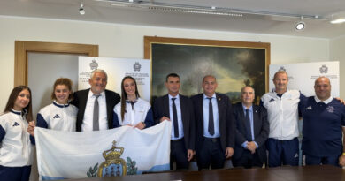 Giochi Olimpici Giovanili: la delegazione sammarinese ricevuta dal Segretario di Stato per lo Sport Rossano Fabbri