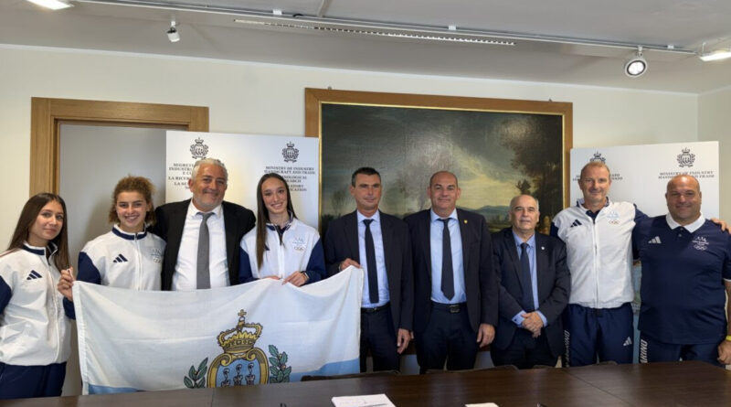 Giochi Olimpici Giovanili: la delegazione sammarinese ricevuta dal Segretario di Stato per lo Sport Rossano Fabbri