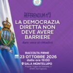 San Marino. I CapiFamiglia per una democrazia senza barriere: meno firme per il referendum, più sovranità