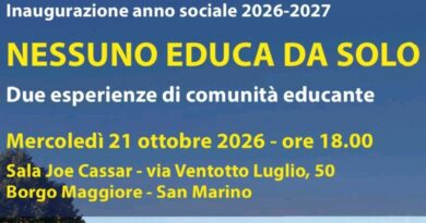 Inaugurazione anno sociale 2026-2027: “Nessuno Educa da Solo” – Due esperienze di comunità educante