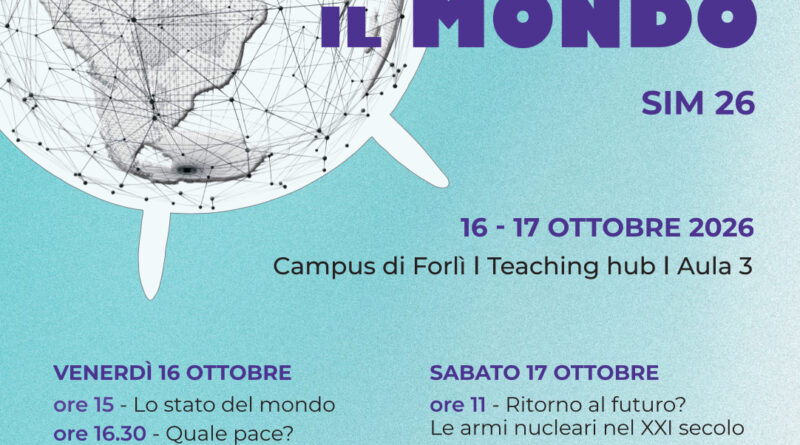 Il professor Michele Chiaruzzi (UNIRSM) alla conferenza: «Svegliare il mondo». Pace, guerra e nuovi equilibri